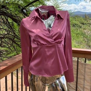 Satin blouse mauve Size Medium